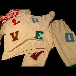 Aerie hoodie with matching sweats oversized